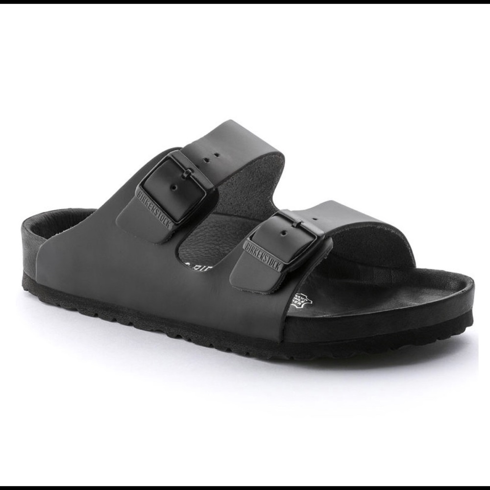 Black Leather Birkenstocks